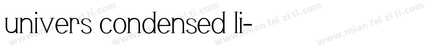 univers condensed li字体转换